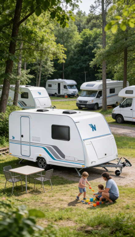Minicaravana MICRAVAN de acampada en un camping