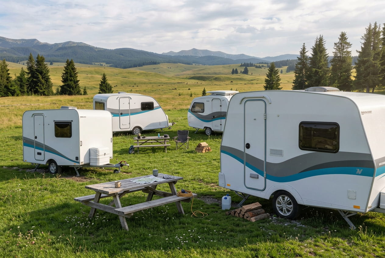 Varias minicaravanas MICRAVAN para comparar series según forma de viajar