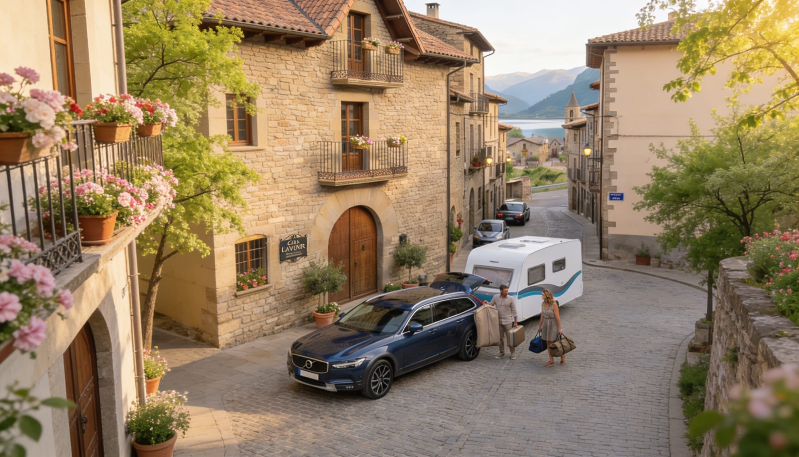 Minicaravana preparada para una escapada de primavera con buen tiempo