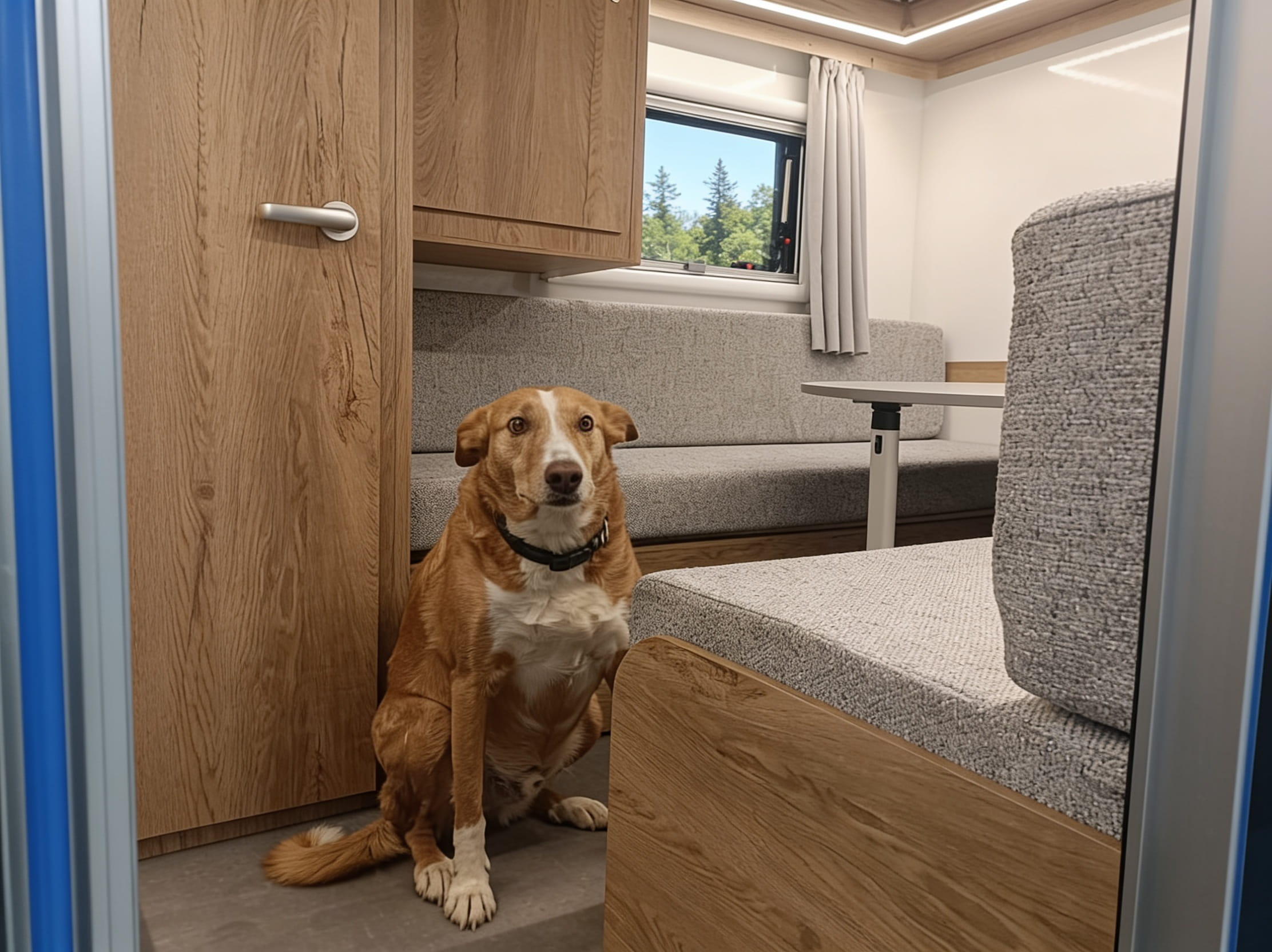 Viajar con perro en minicaravana con una cama cómoda y acceso fácil